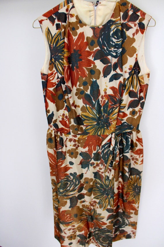 Rare Vintage 1950s Fit and Flare Floral Dress/ Vi… - image 5