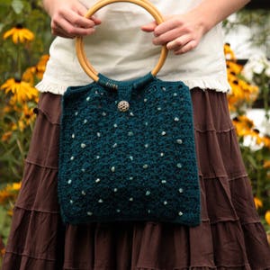 Crochet Pattern PDF for Sante Fe Bag - Beaded Purse, Felt Lined Bag Pattern