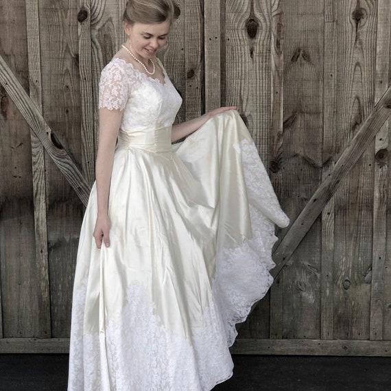 Ethereal 1950s Wedding Dress, Princess Dreams, Iv… - image 2
