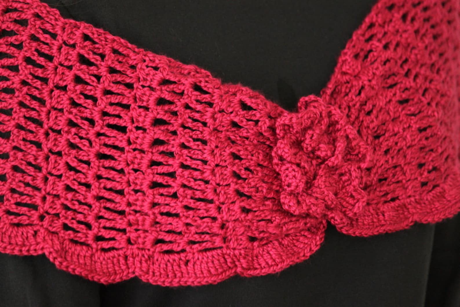 Pattern PDF for Crochet Corsage Infinity Scarf Shoulder Wrap - Etsy