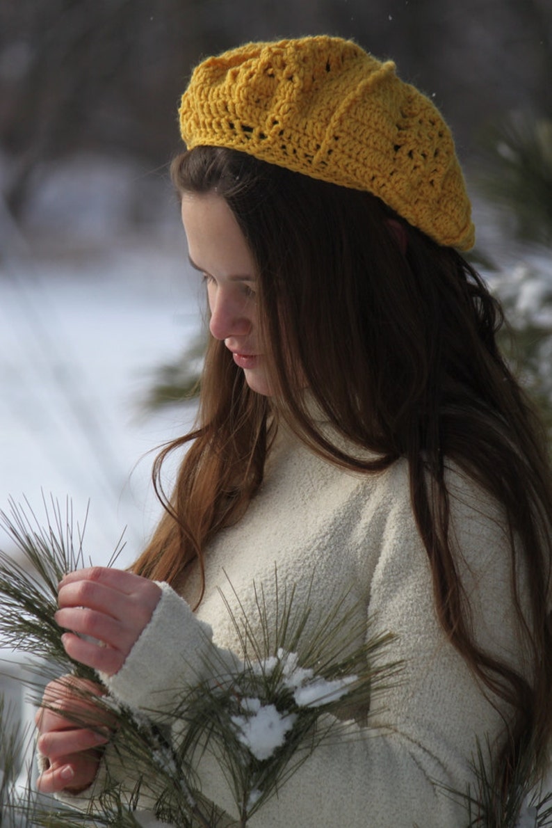 Pattern PDF for Crochet Tam, Beret, Slouchy Hat, Intermediate Skill image 4