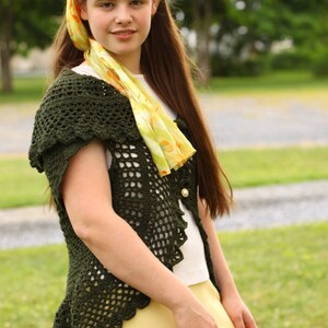 Pattern PDF for Crochet Circle Sweater, Lace Cardigan, Intermediate Skill image 4