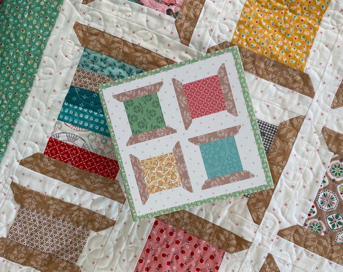 New Lori Holt Quilt Kit, Spool and Bobbins Table Runner, Pattern ...