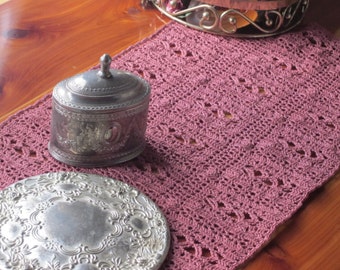 Pattern PDF for Crochet Diamond Dresser Scarf, Table Runner, Thread Crochet, Art Deco Doily