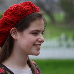 Pattern PDF for Crochet Tam, Beret, Slouchy Hat, Intermediate Skill image 5