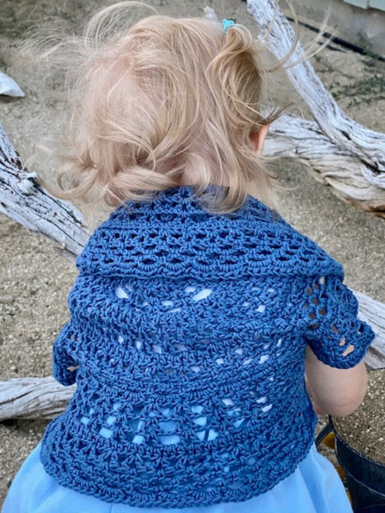 Pattern PDF for Infant Version of Swing in a Circle Crochet Sweater, Lace Cardigan, Bolero, Easy Skill image 4