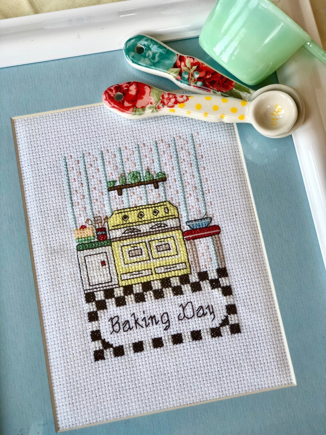 Counted Cross Stitch Pattern PDF Download Vintage Baking Day Etsy