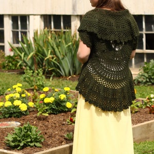 Pattern PDF for Crochet Circle Sweater, Lace Cardigan, Intermediate Skill image 3