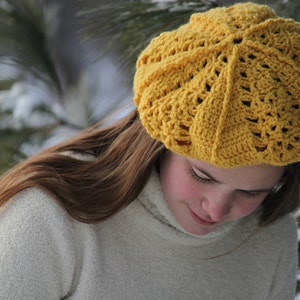 Pattern PDF for Crochet Tam, Beret, Slouchy Hat, Intermediate Skill image 2