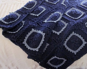 Crochet Pattern PDF for Heirloom Afghan with Thread and Yarn Motifs, Intermediate Skill Level