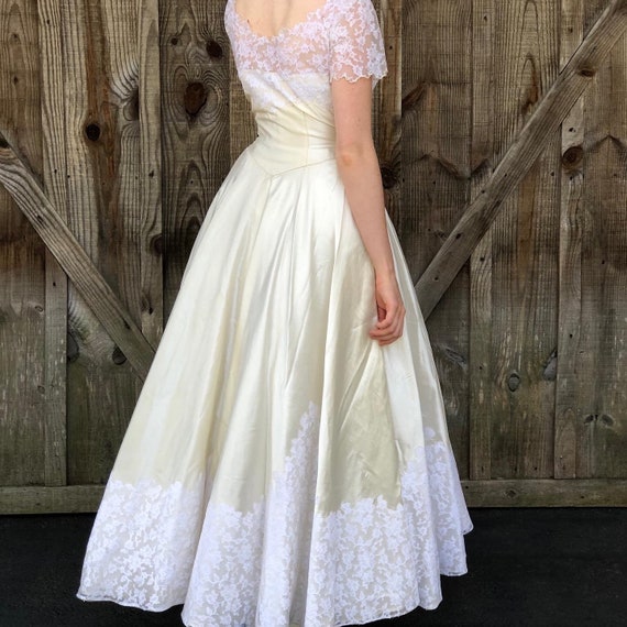 Ethereal 1950s Wedding Dress, Princess Dreams, Iv… - image 3