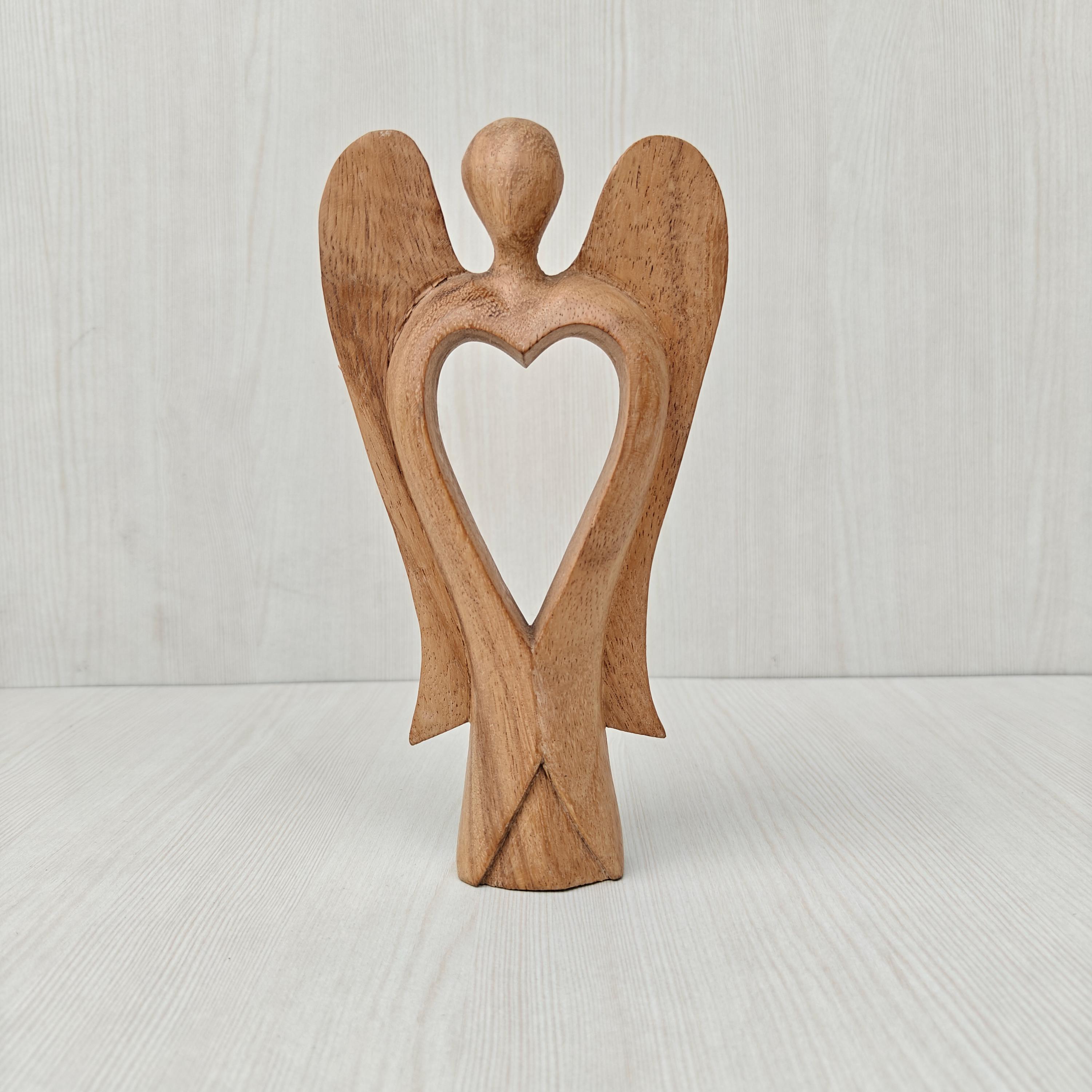 Pendule Murale En Bois Avec Anges - Cadran Analogique - Idée Cadeau