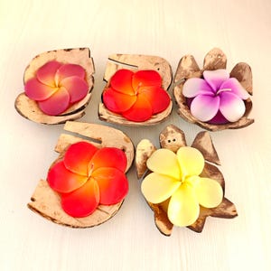 Handgemachte schwimmende Kokosnussschale Kerze | Urli Wasserschüssel Dekor | Spirituelle Festliche Kerze für Reichtum & positive Energie