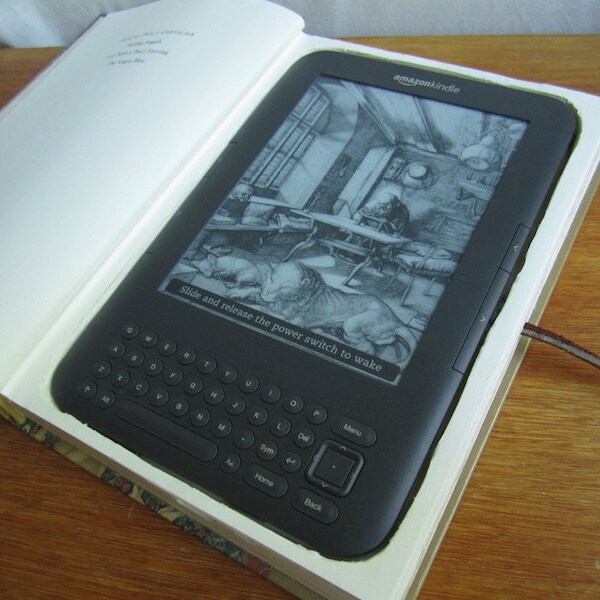 Altered Book - Kindle Case Made from a Real Book