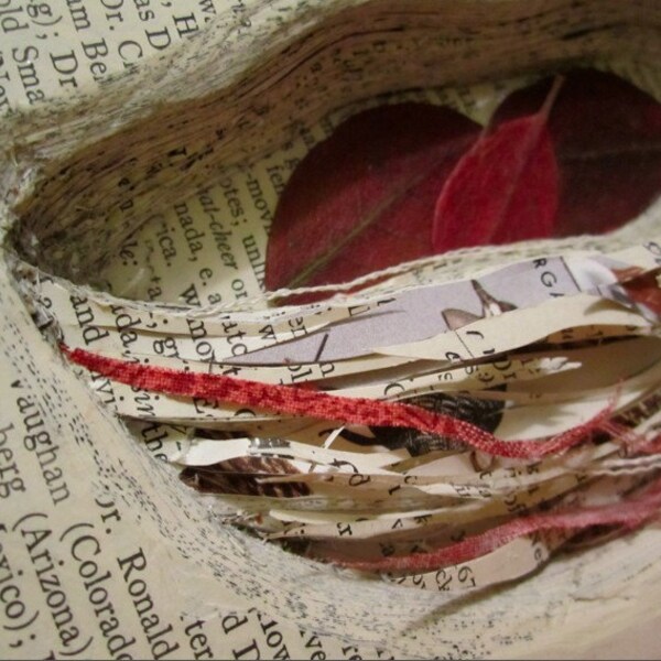 Altered Book - Bird Nest