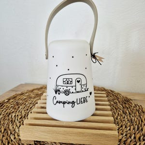 Lampe,Deko,Camping Lampe,LED-Lampe,Geschenk,personalisierte Geschenke,Geschenkidee,Geburtstag,Camping,Wohnwagen,Campingliebe,Zuhause ist wo