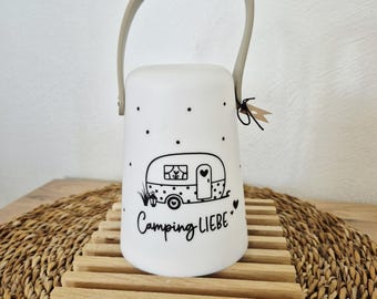 Lampe,Deko,Camping Lampe,LED-Lampe,Geschenk,personalisierte Geschenke,Geschenkidee,Geburtstag,Camping,Wohnwagen,Campingliebe,Zuhause ist wo