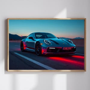 2020 Porsche 911 GT3 RS Poster Print  | Supercar Wall Art | Physical Print | Car Poster | Home Decor |  Hyper Car Poster  | Sports Car Print