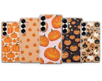 Pumpkin Spice iPhone Case, Orange Fall Design for Samsung S23 S22 S21 S24 S25 S26 Series