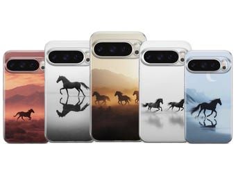 Galloping Horse Phone Case, Equestrian Design UV Print Cover For Pixel 10 9 Pro XL 8A 7 6