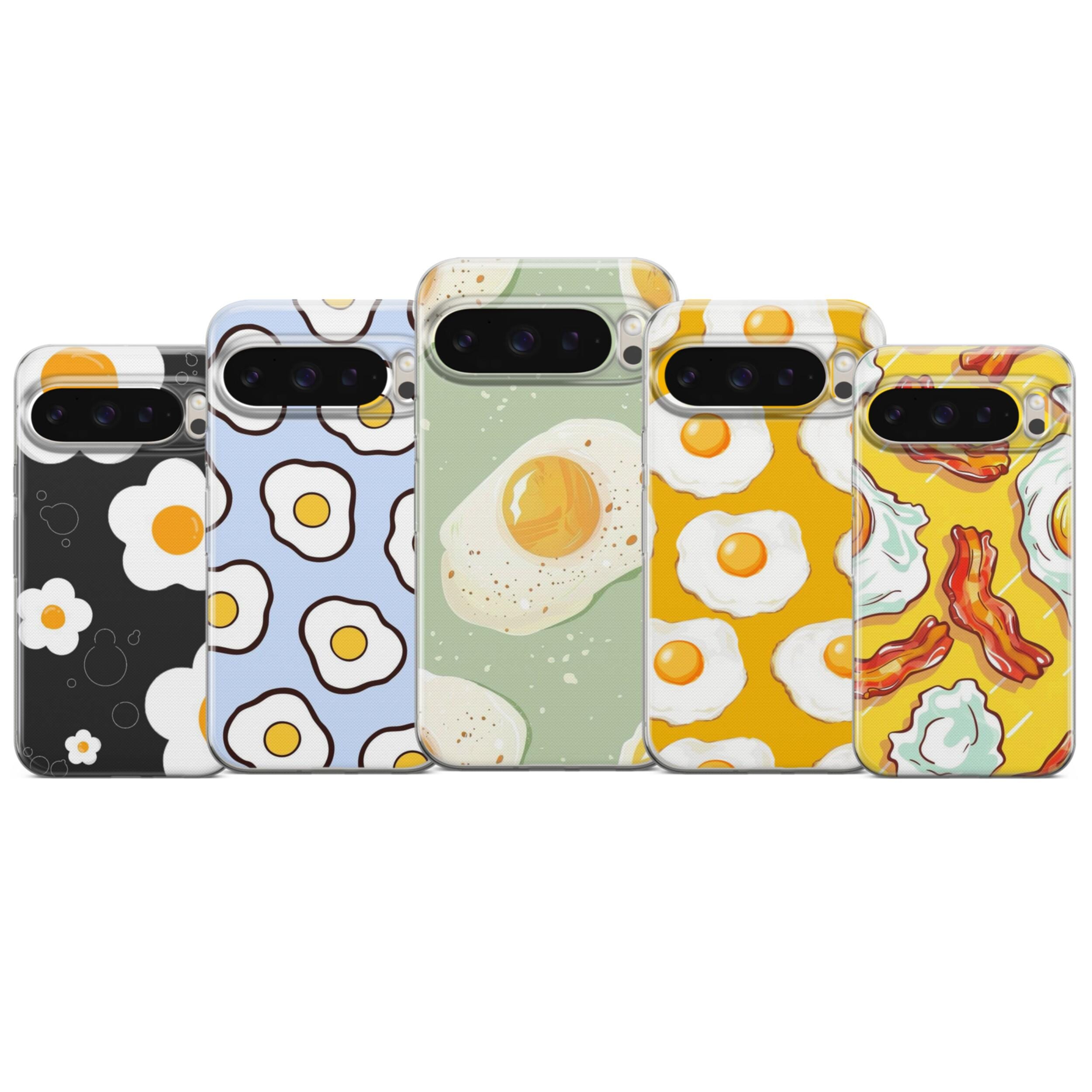 Petit déjeuner nourriture téléphone oeufs bacon couverture pour Pixel 10 A Pro XL 9 9A 9Pro 9Pro XL 8A 8Pro 8 7A 7 7Pro 6 6Pro