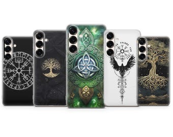 Viking Vegvisir Handyhülle | Nordische Mythologie Art Cover für Samsung S23 S22 S21 S24 S25 S26 Serie