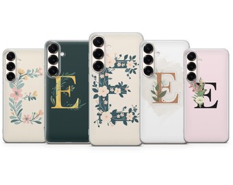 Personalisierte Anfang Telefon Fall Buchstabe E Abdeckung für Samsung S23 S22 S21 S24 S25 S26 Serie