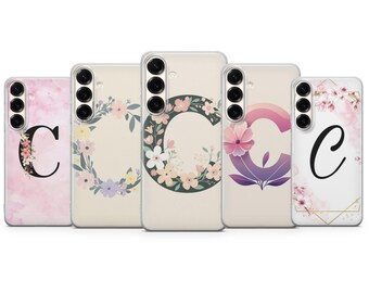 Personalisierte Anfang Telefon Fall Buchstabe C Abdeckung für Samsung S23 S22 S21 S24 S25 S26 Serie