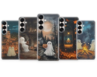 Halloween Ghost Phone Case: Spooky Season for Samsung S23 S22 S21 S24 S25 S26 Series