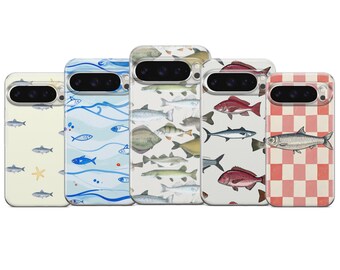 Sardine & Starfish Pattern Phone Case UV Print Cover For Pixel 10 9 Pro XL 8A 7 6