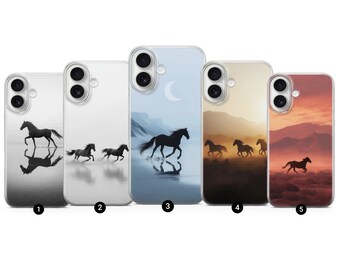 Galloping Horse Phone Case, Equestrian Design for iPhone Models