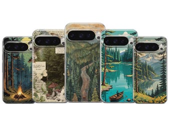 Wilde Bäume Handyhülle, Waldlandschaft Abdeckung für Pixel 10 9 Pro XL 8A 7 6