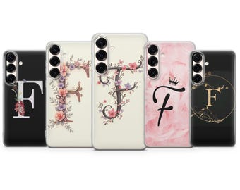 Personalisierte Anfang Telefon Fall Buchstabe F Abdeckung für Samsung S23 S22 S21 S24 S25 S26 Serie