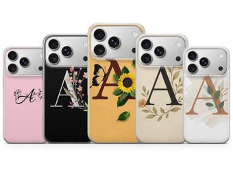 Personalisierte Anfang Telefon Hülle Buchstabe A Cover für iPhone Modelle