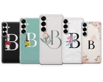 Personalisierte Anfang Telefon Fall Buchstabe B Abdeckung für Samsung S23 S22 S21 S24 S25 S26 Serie