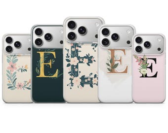 Personalisierte Anfangstelefonhülle Buchstabe E Cover für iPhone Modelle