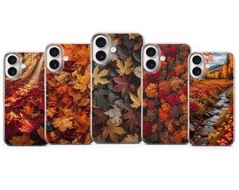 Autumn Leaves Phone Case, Fall Foliage Cover for iPhone Models