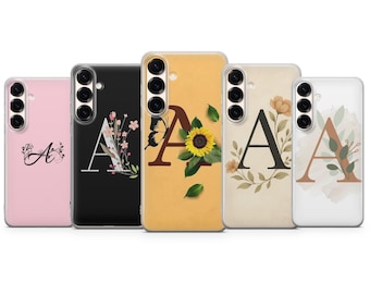 Personalisierte Anfang Telefon Fall Buchstabe A Abdeckung für Samsung S23 S22 S21 S24 S25 S26 Serie