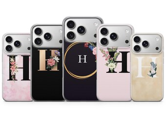 Personalisierte Anfangstelefonhülle Buchstabe H Cover für iPhone Modelle