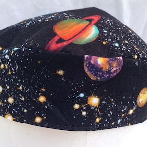 Planets and Outer Space Kippah Yarmulke Original Style Washable Reversible