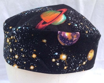 Planets and Outer Space Kippah Yarmulke Original Style Washable Reversible