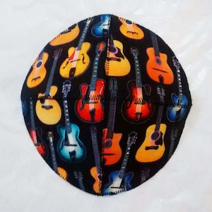 Guitars Saucer Style Kippah Yarmulke