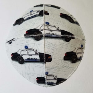 Police Car Saucer Style Kippah Yarmulke 911