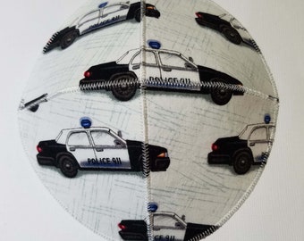 Police Car Saucer Style Kippah Yarmulke 911