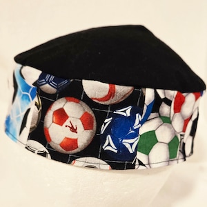 Soccer Patchwork Kippah Yarmulke Original Style Reversible Washable
