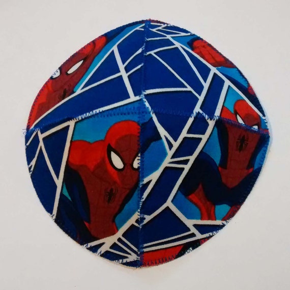 Blue Frames Spiderman Saucer Kippah Yarmulke Superhero Image 0