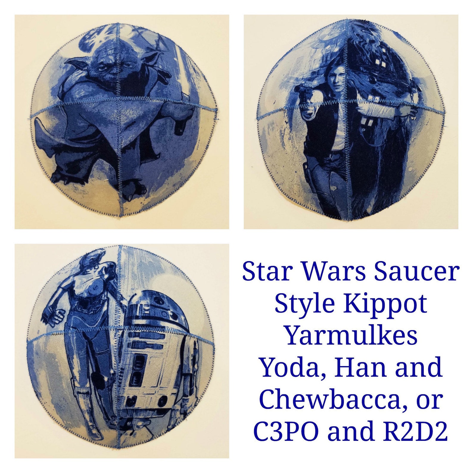 Star Wars Saucer Kippah Yarmulke Choose Yoda Han and Etsy