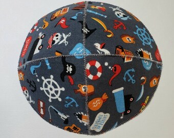 Pirate Symbols Saucer Style Kippah Yarmulke