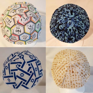 Custom Fabric Kippah: 6-Panel Cotton Yarmulke, Adult & Kids