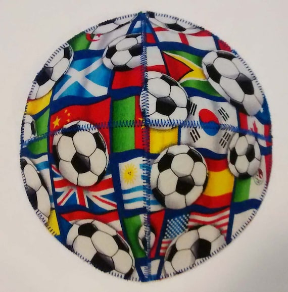 World Cup Soccer Saucer Kippah Yarmulke International Flags and